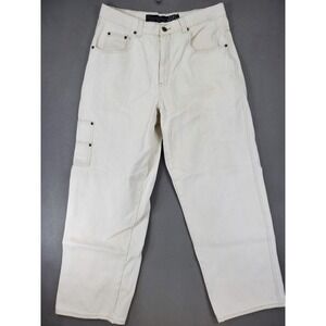 Results Carpenter Jeans Sz 36 White Wide Leg Baggy Vintage 90s Y2K Skate Utility